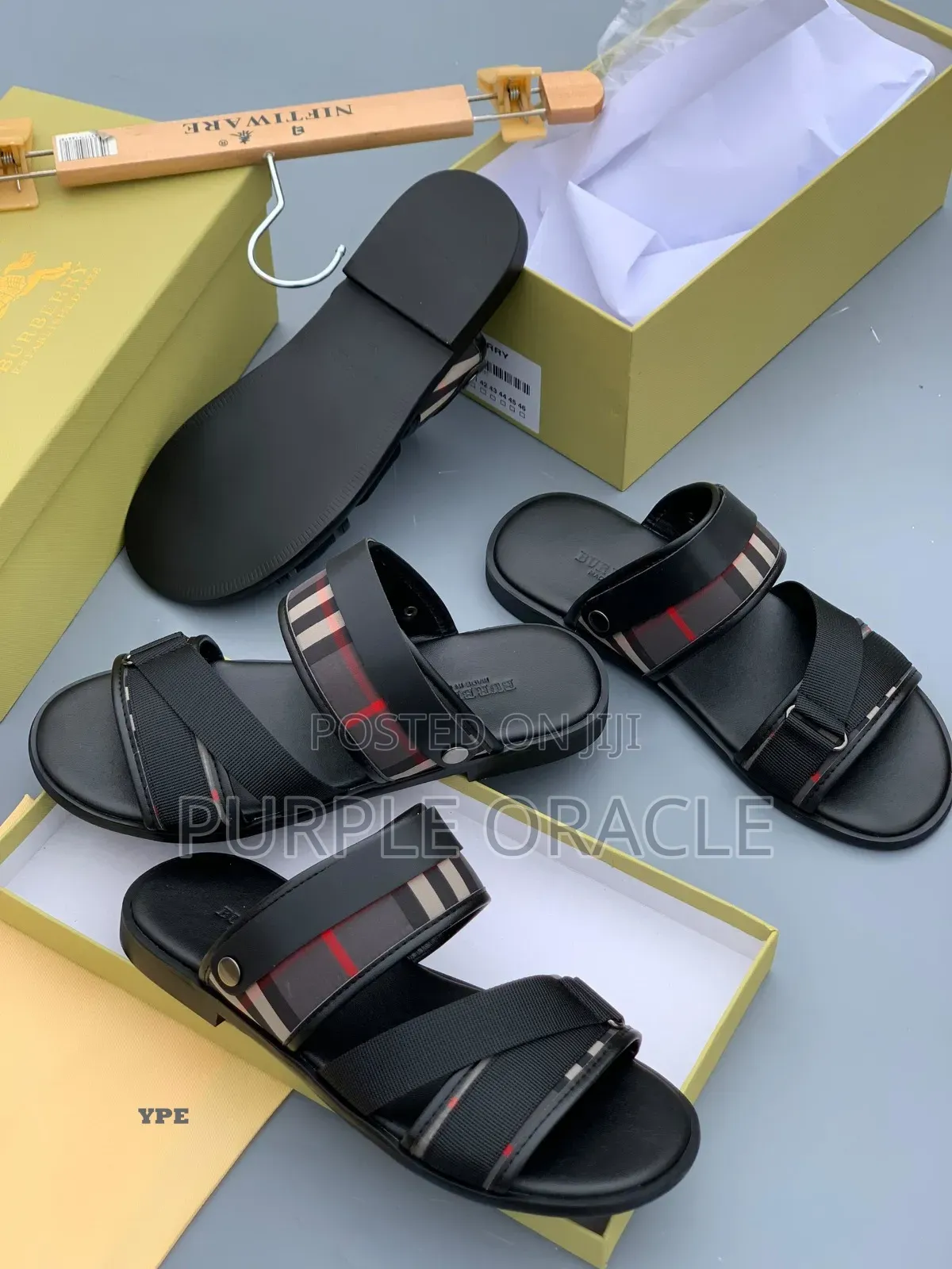 Burberry Men's Check Slides