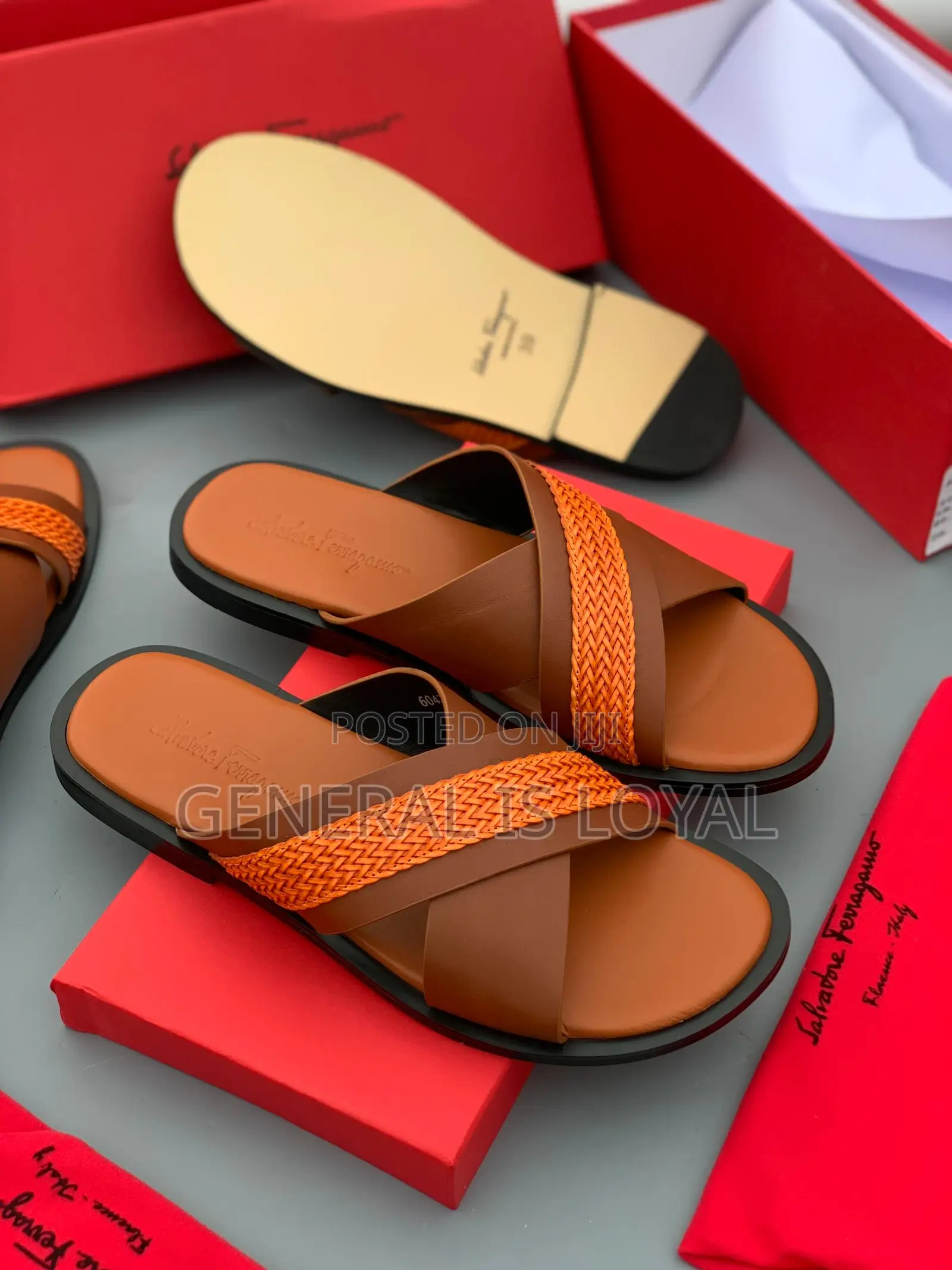 Salvatore Ferragamo Brown Men’S Slippers