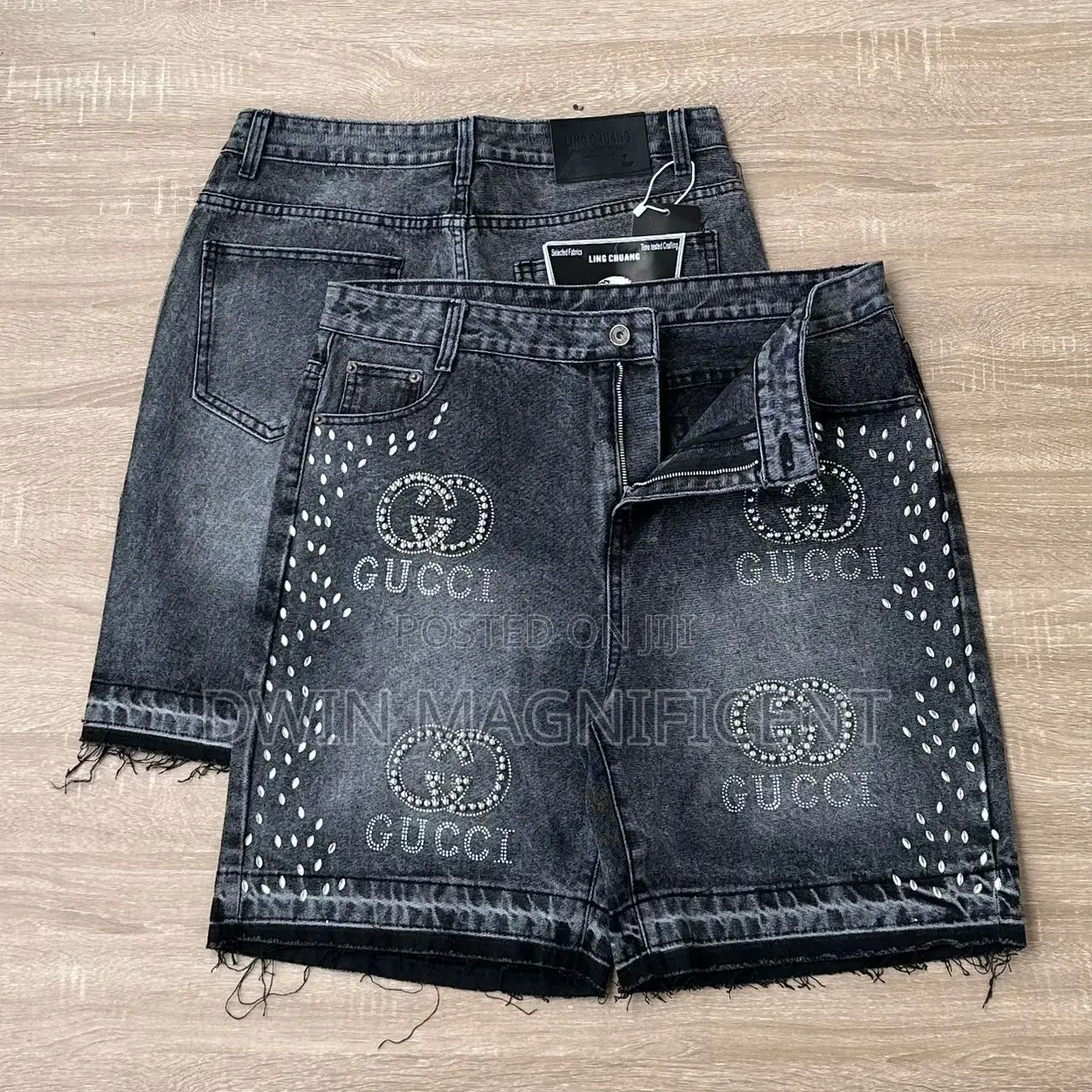 Designer-Inspired Men’S Denim Shorts – Trendy Rugged
