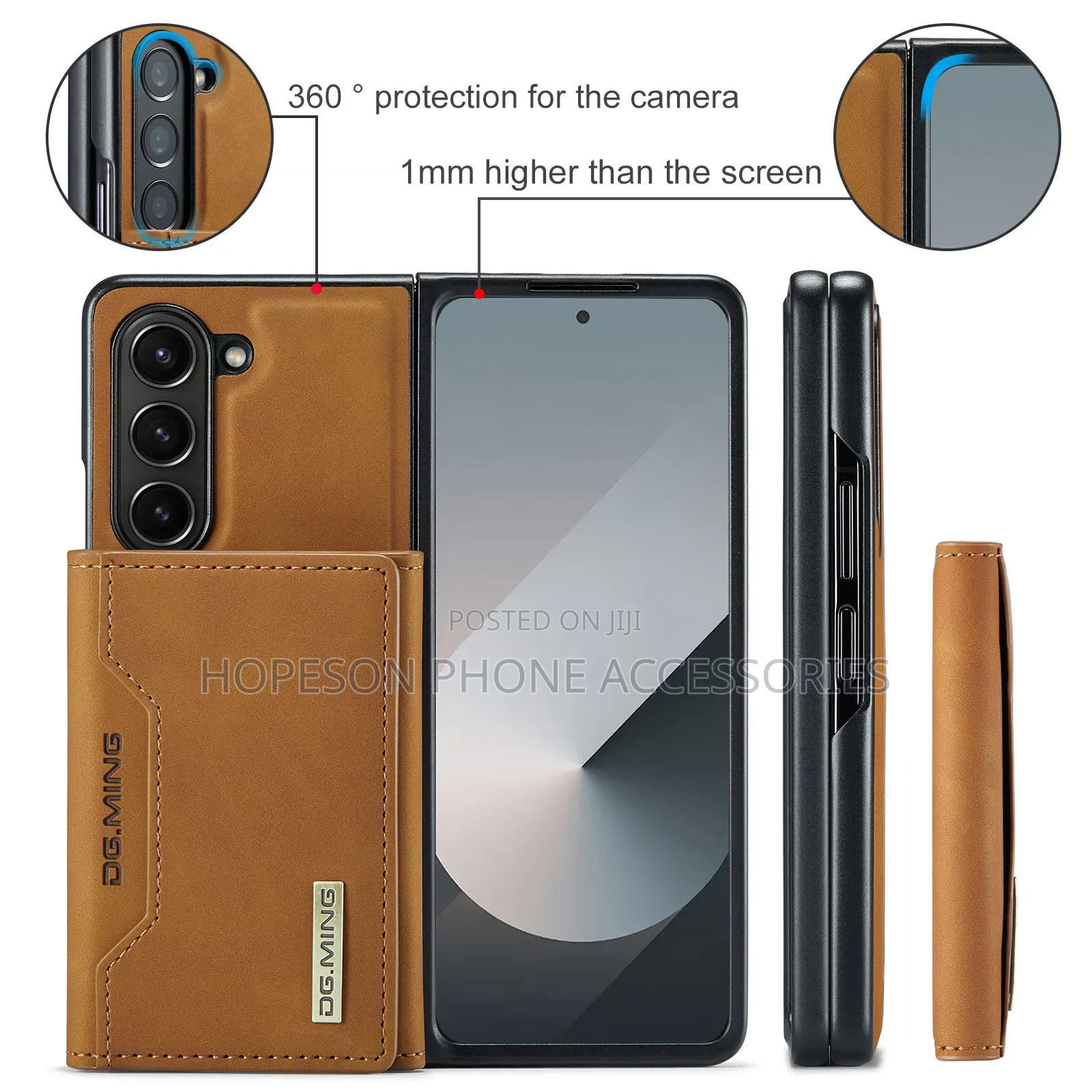 Samsung Z Fold Leather Case With Detachable Magnetic Wallet
