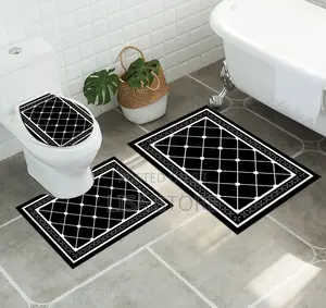3 Pieces Luxurious Toilet Mat Set
