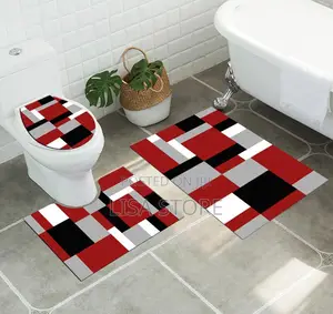 3 Pieces Luxurious Toilet Mat Set
