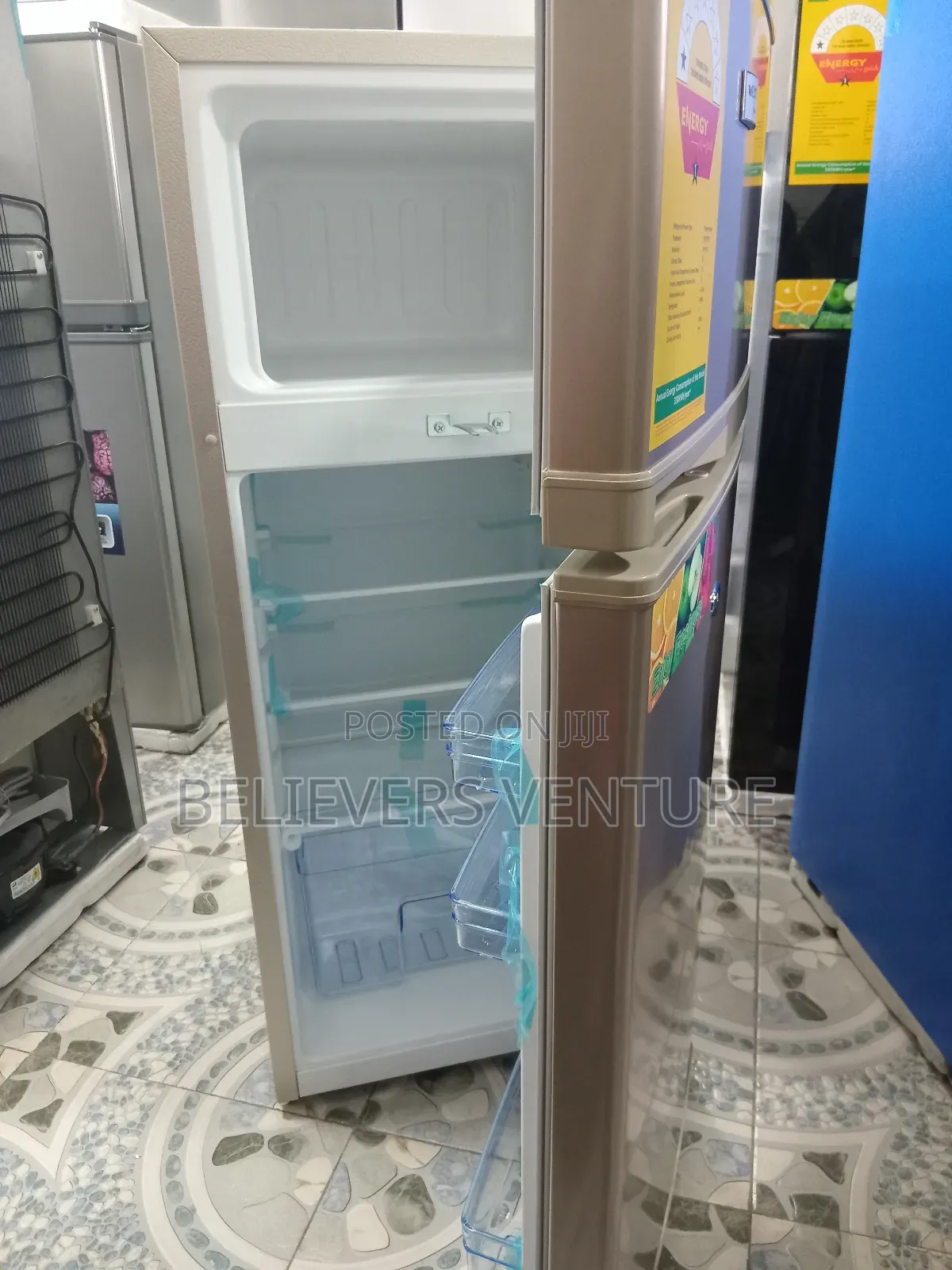 Eco Friendly Gold Colour Fridge Westpool 95l Double Door