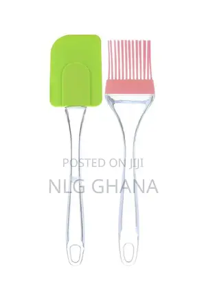 2 PCS Silicon Spatula and Brush (L7.9 X W1.96)Inch. Ghx2202