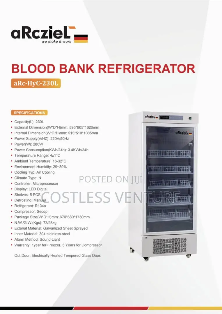Arcziel Blood Bank Refrigerator 230lits