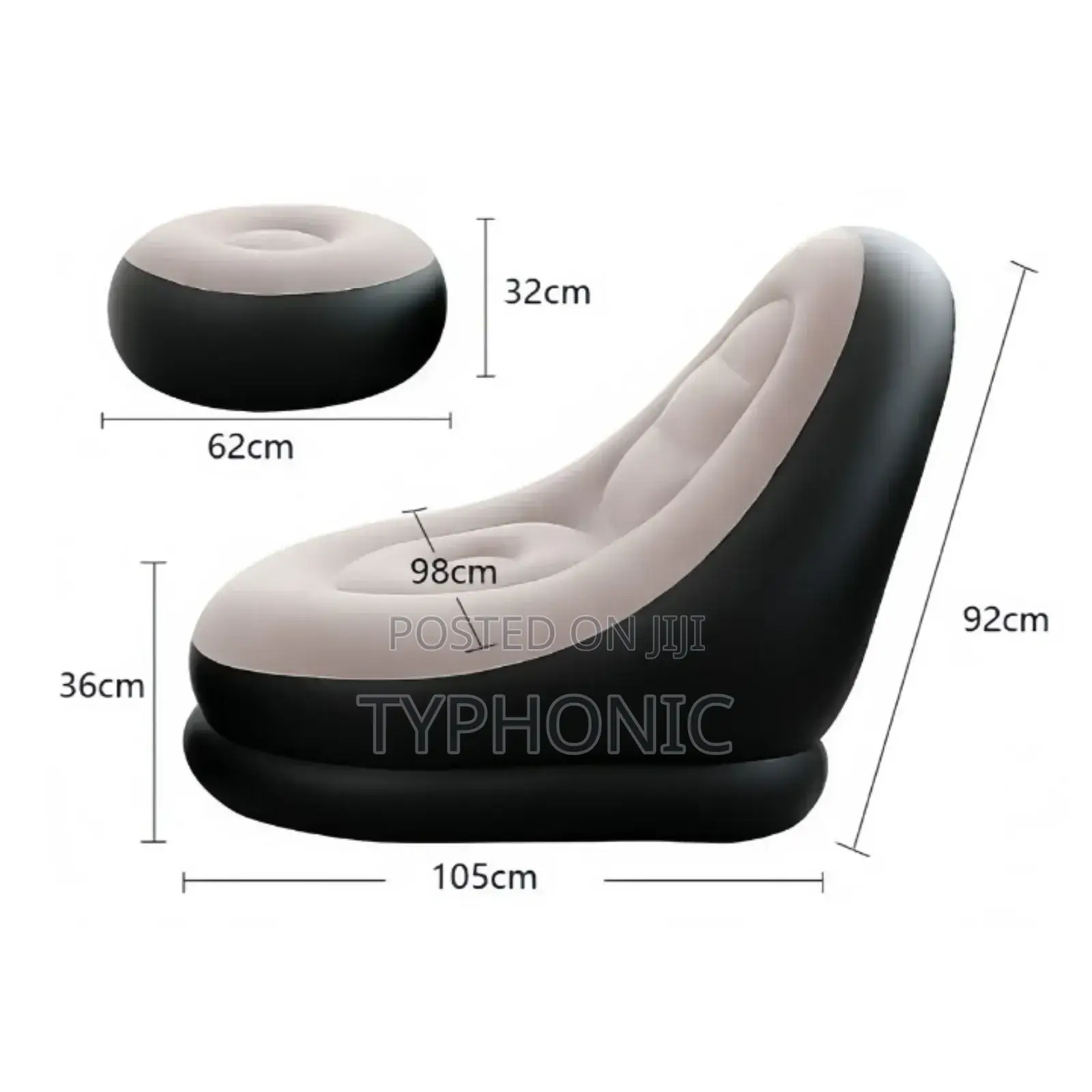 2in1 Inflatable Chair And Footrest