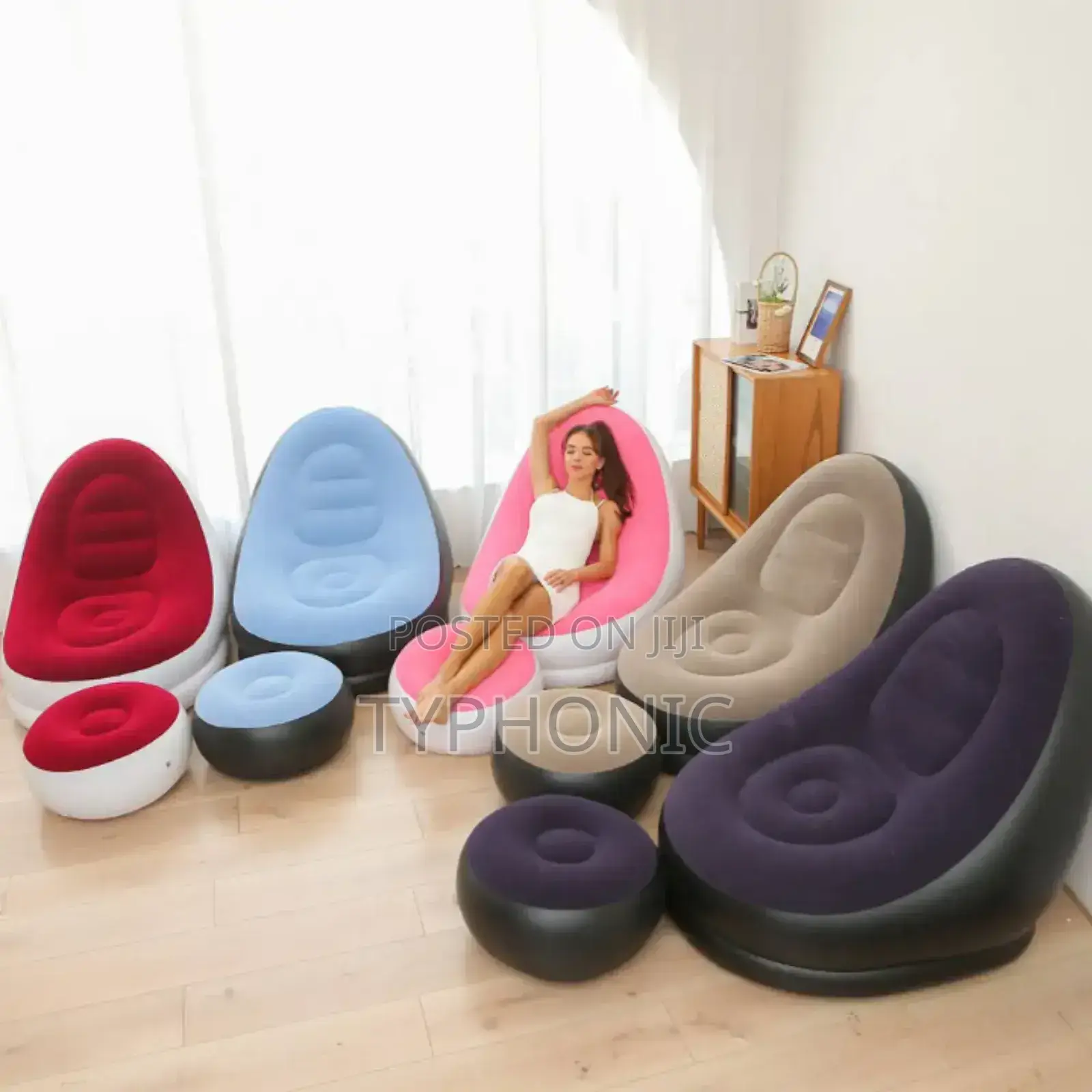 2in1 Inflatable Chair And Footrest