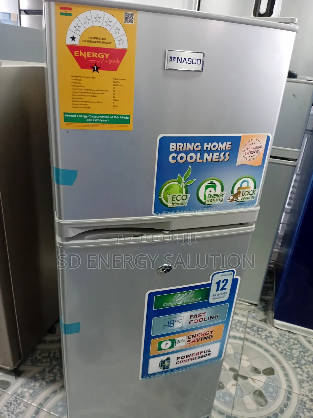 Superior Nasco 108 Litres Fridge Freezer 1 Star Nasco