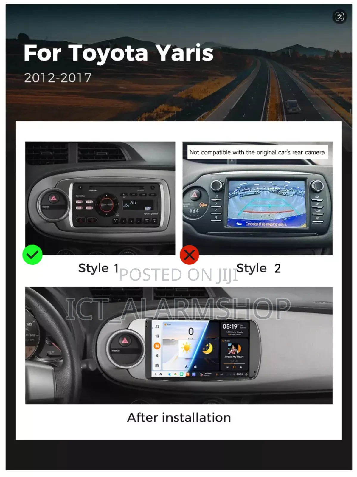 Vitz Yaris Car Android Radio Multimedia Player With Carplay