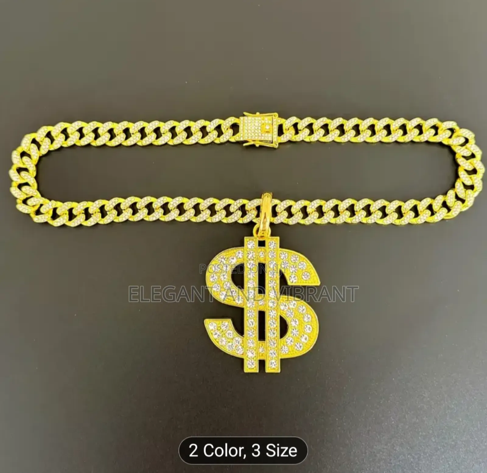 Unisex Dollar Sign Jewellery for Both Men and Women in Gold
