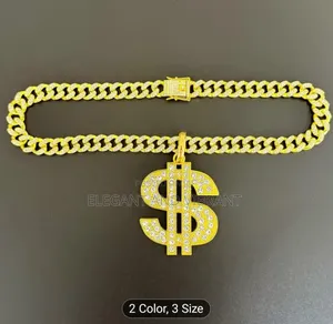 Unisex Dollar Sign Jewellery for Both Men and Women in Gold