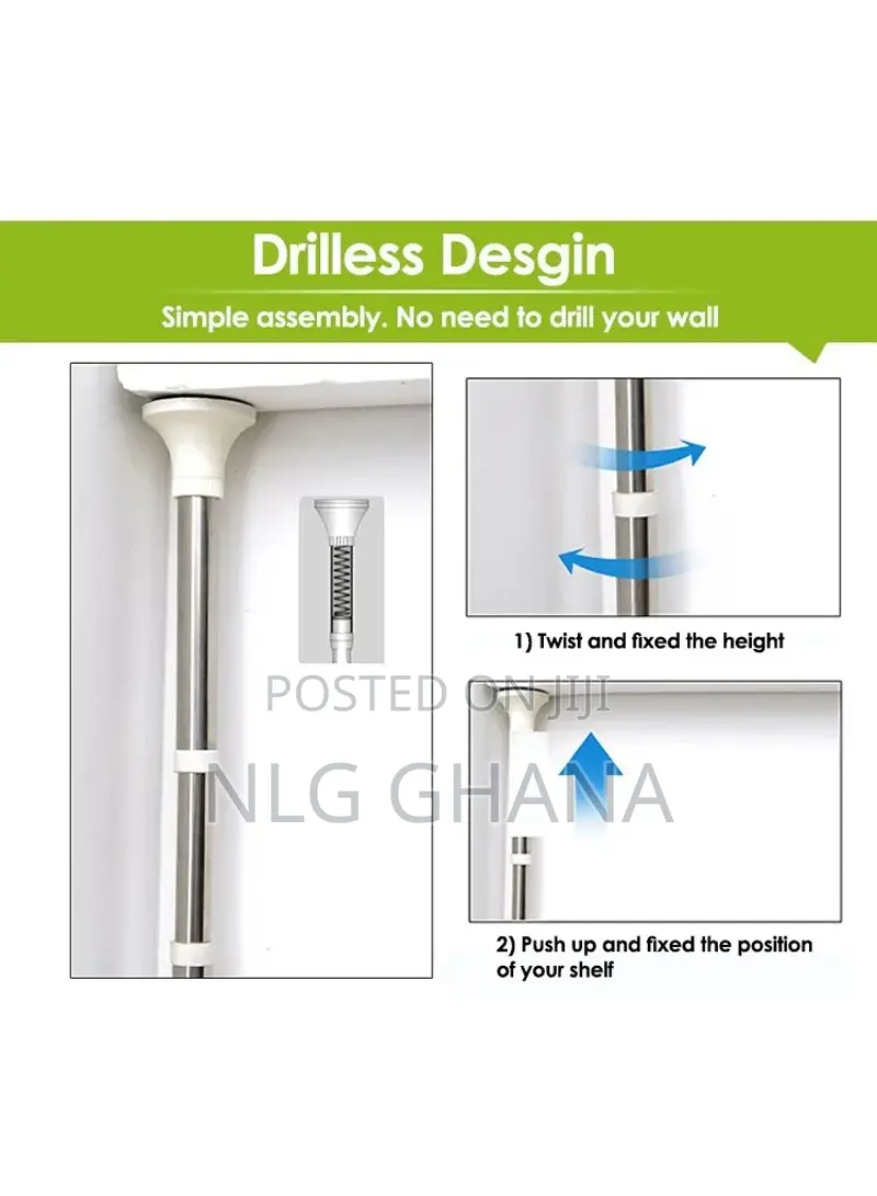4 Tier Bathroom Corner Wall Shelf Storage Rack. Ghx3143