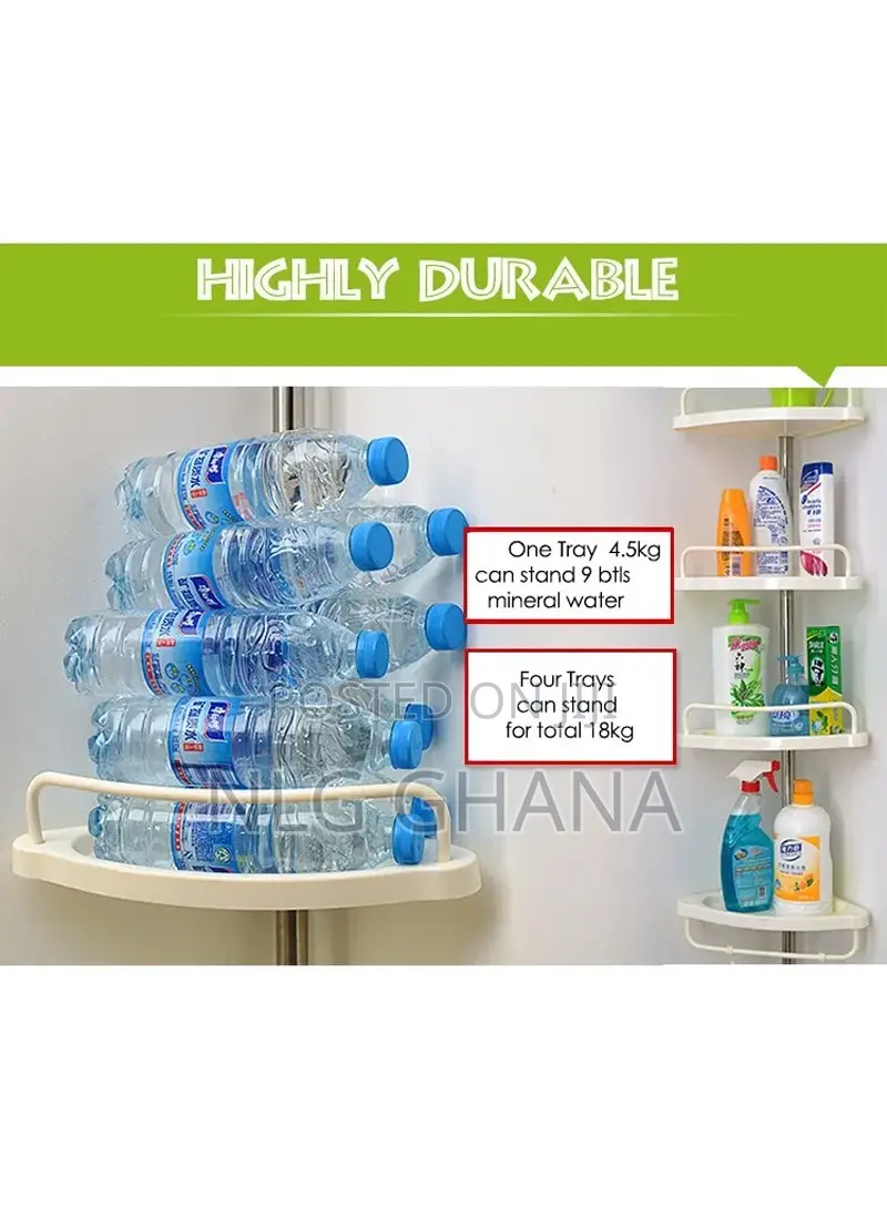 4 Tier Bathroom Corner Wall Shelf Storage Rack. Ghx3143