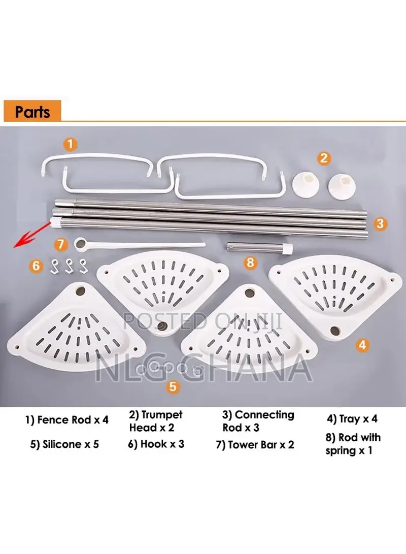 4 Tier Bathroom Corner Wall Shelf Storage Rack. Ghx3143