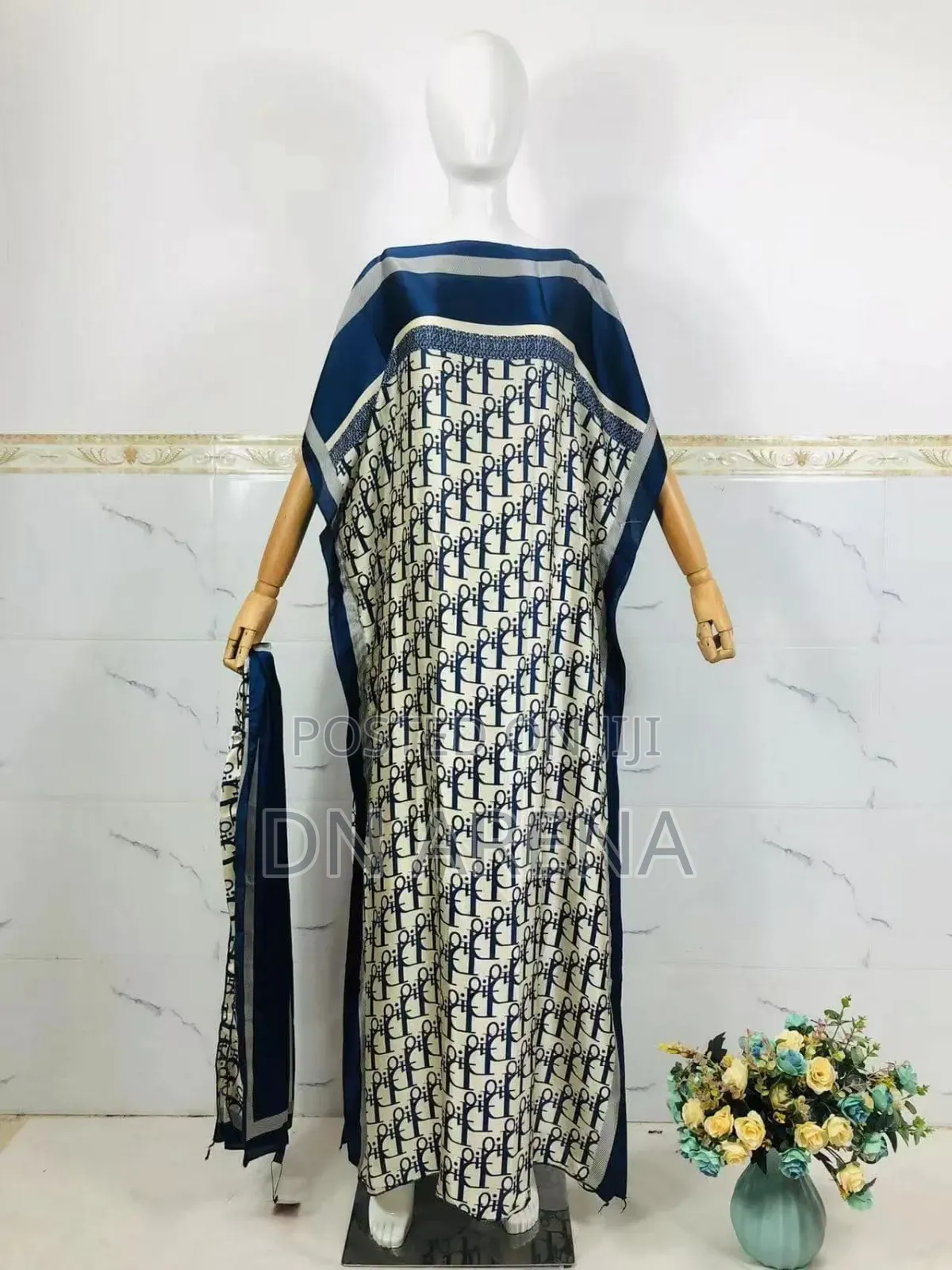 Women 2pcs Set Abstract Wear Maxi Dress