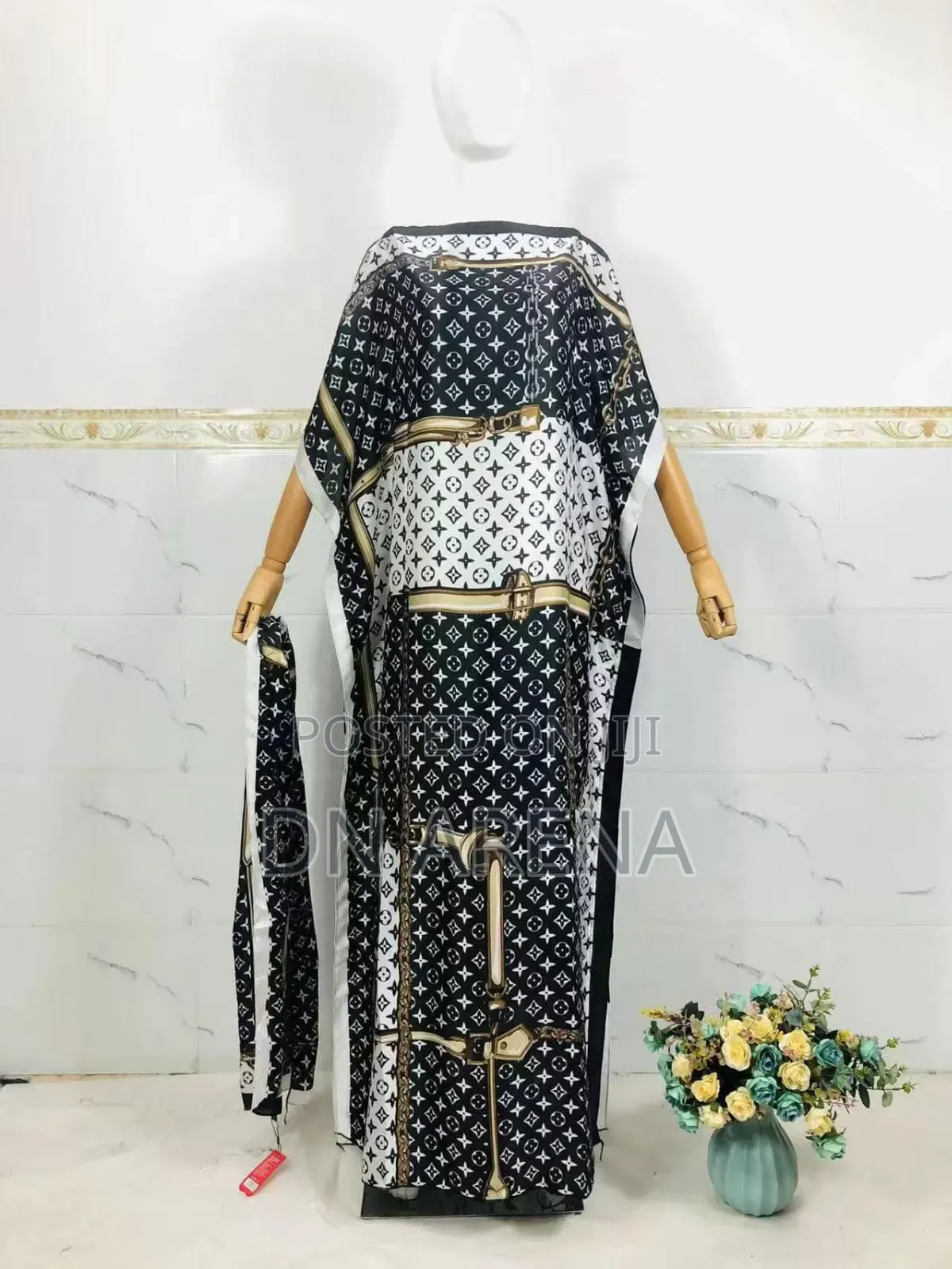 Women 2pcs Set Abstract Wear Maxi Dress