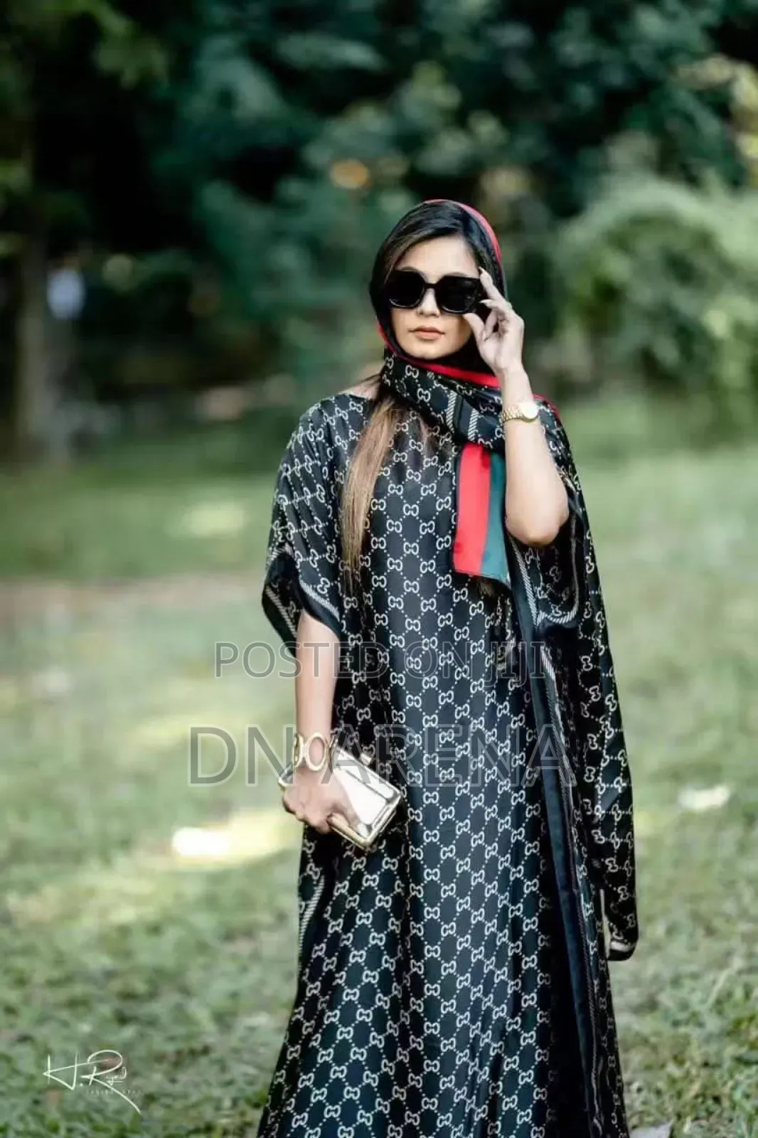 Women 2pcs Set Abstract Wear Maxi Dress