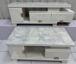 Elegant Marble Tv Stand and Center Table