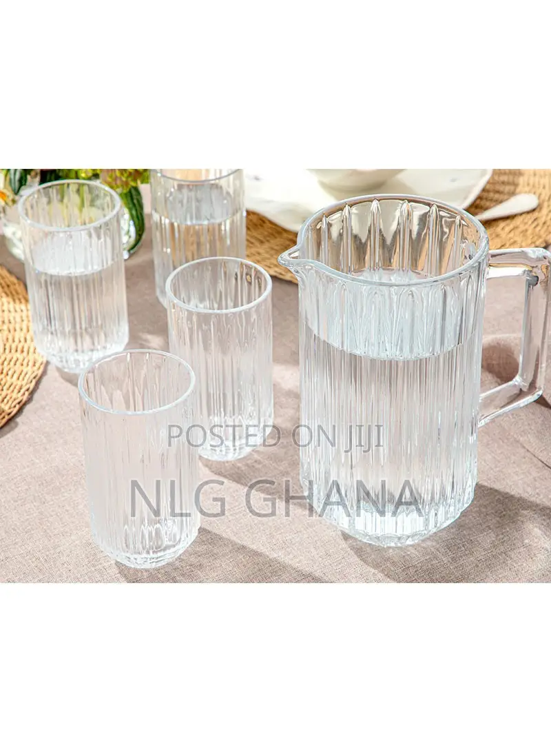 5 PCS 1.8l Seana Jud Glasses Set - Transparent. Ehx1244