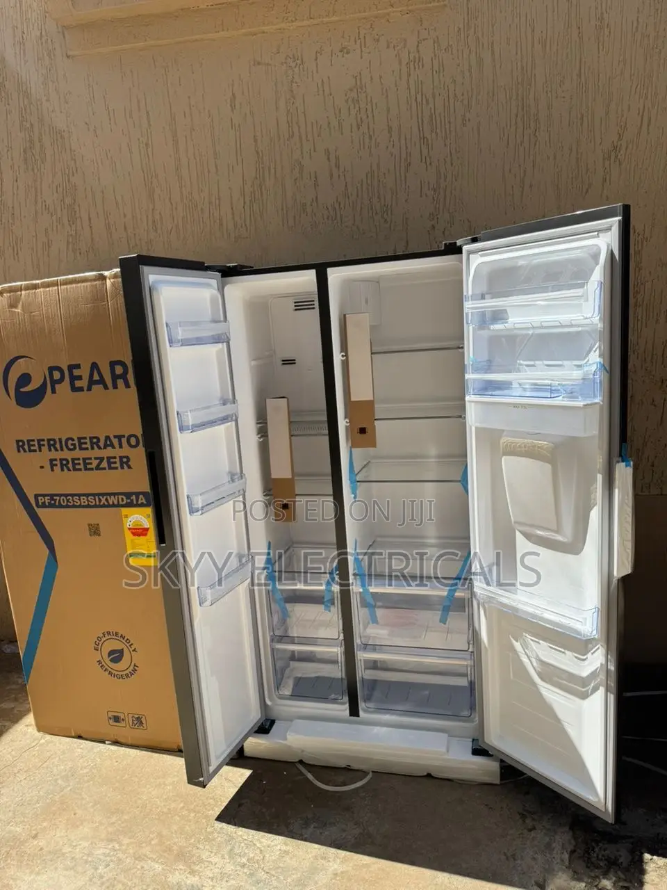 Pearl 436liters Side by Side Fridge With Dispenser
