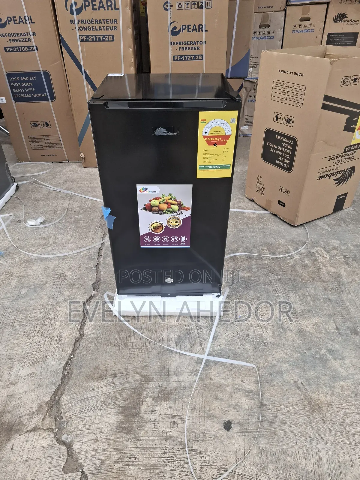 Rainbow Black Table Top Fridge 90 Litres for Sale