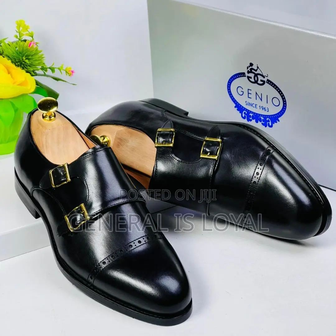 Geno Monkstrap Black Men’S Shoe