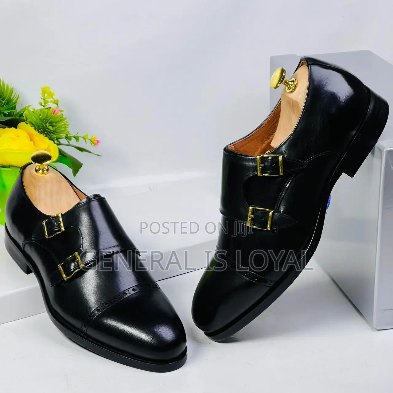 Geno Monkstrap Black Men’S Shoe