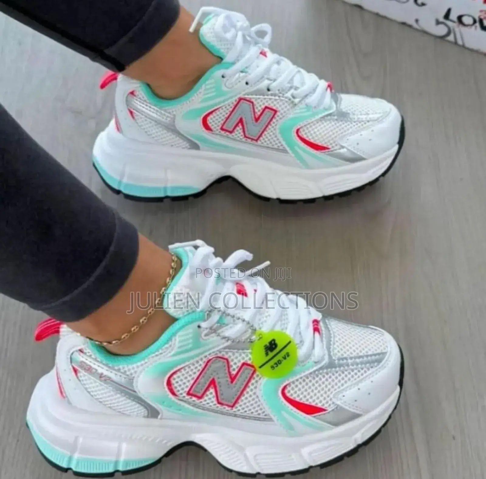 Classic New Balance 530 White Red and Green