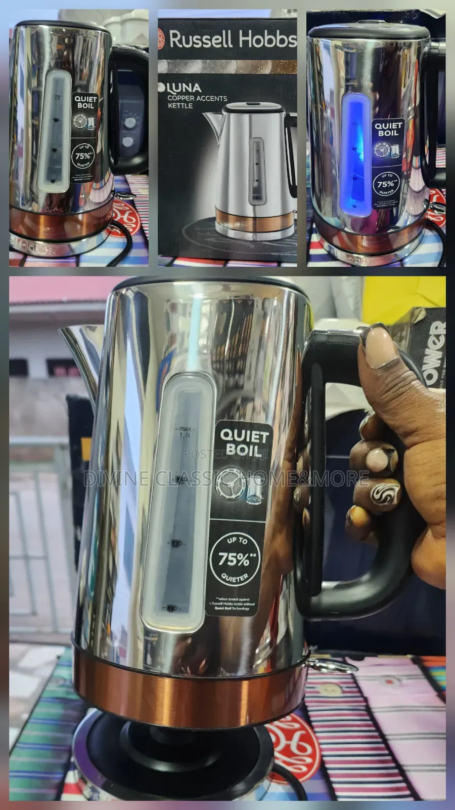 Russell Hobbs Luna Copper Accents Kettle