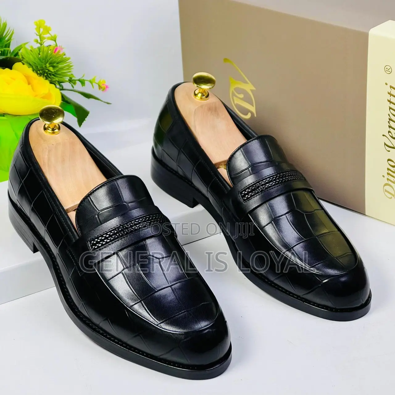 Dino Verratti Black Laceless Men’S Shoe