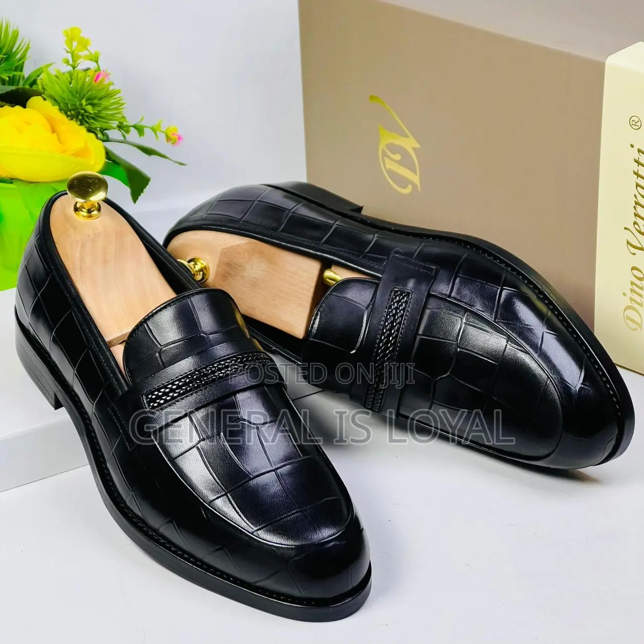 Dino Verratti Black Laceless Men’S Shoe