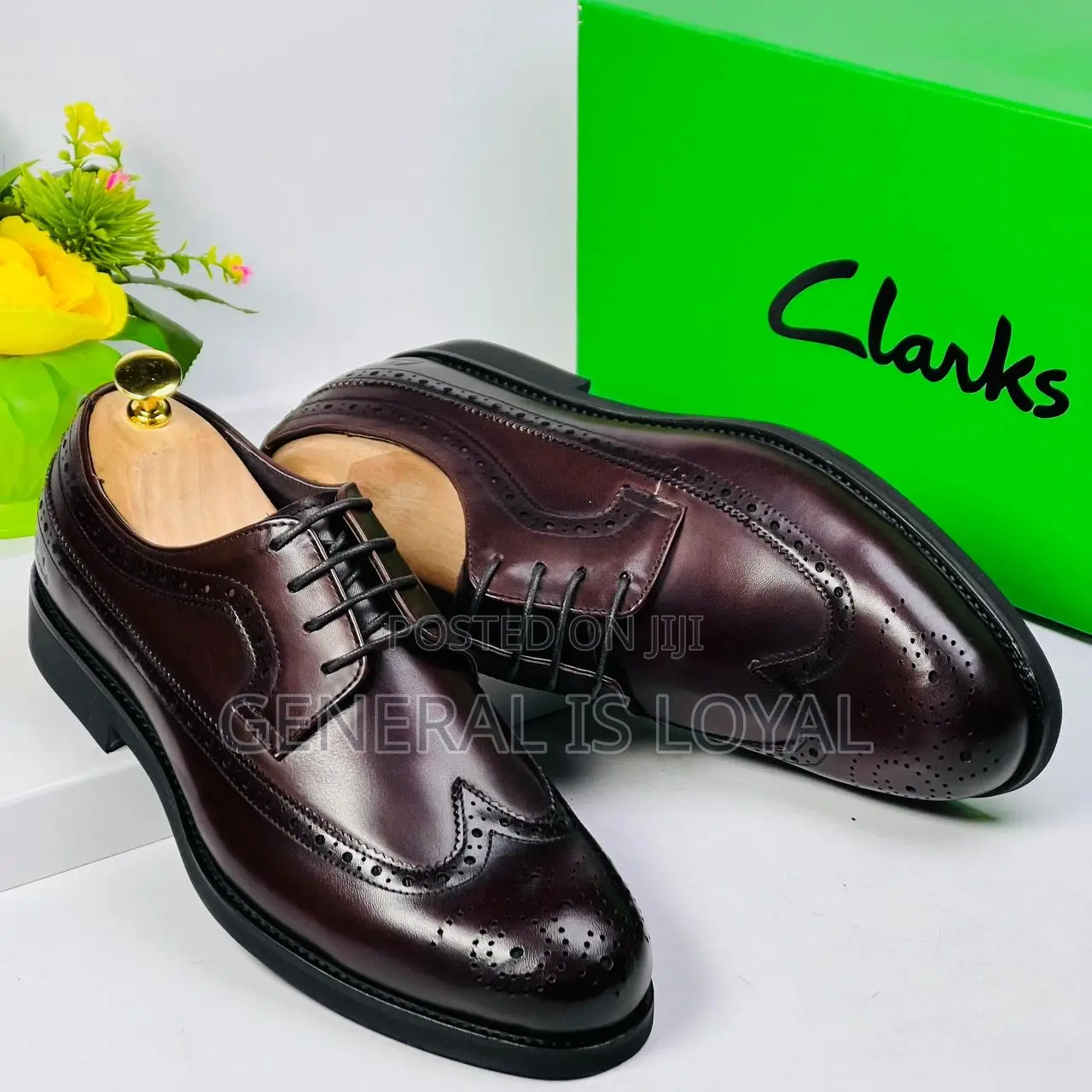 Clarks Coffee Leather Men’S Shoe Lace