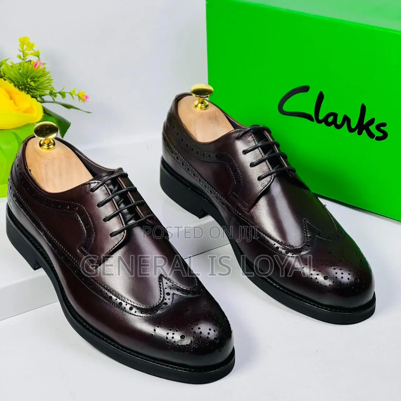 Clarks Coffee Leather Men’S Shoe Lace