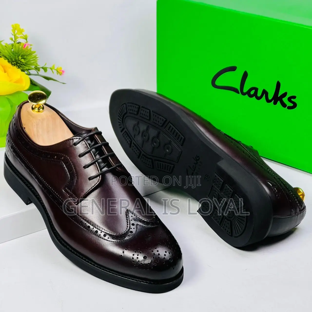 Clarks Coffee Leather Men’S Shoe Lace