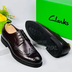 Clarks Coffee Leather Men’S Shoe Lace