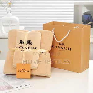 2 Pieces Smooth Towel in Beige Color