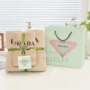 2 Pieces Beige Prada Towels