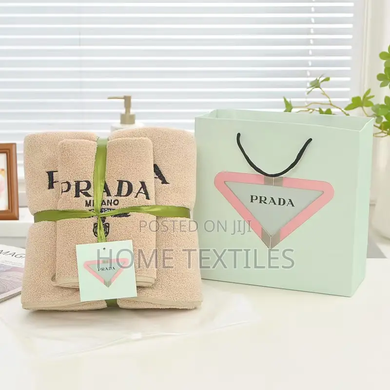 2 Pieces Beige Prada Towels