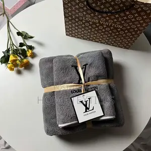 2 Pieces Dark Grey Louis Vuitton Towels