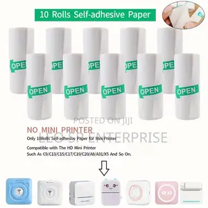 10 Rolls Self Adhesive Printer Paper