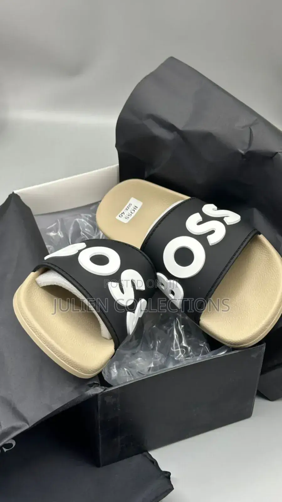 Original Boss Slides Black White
