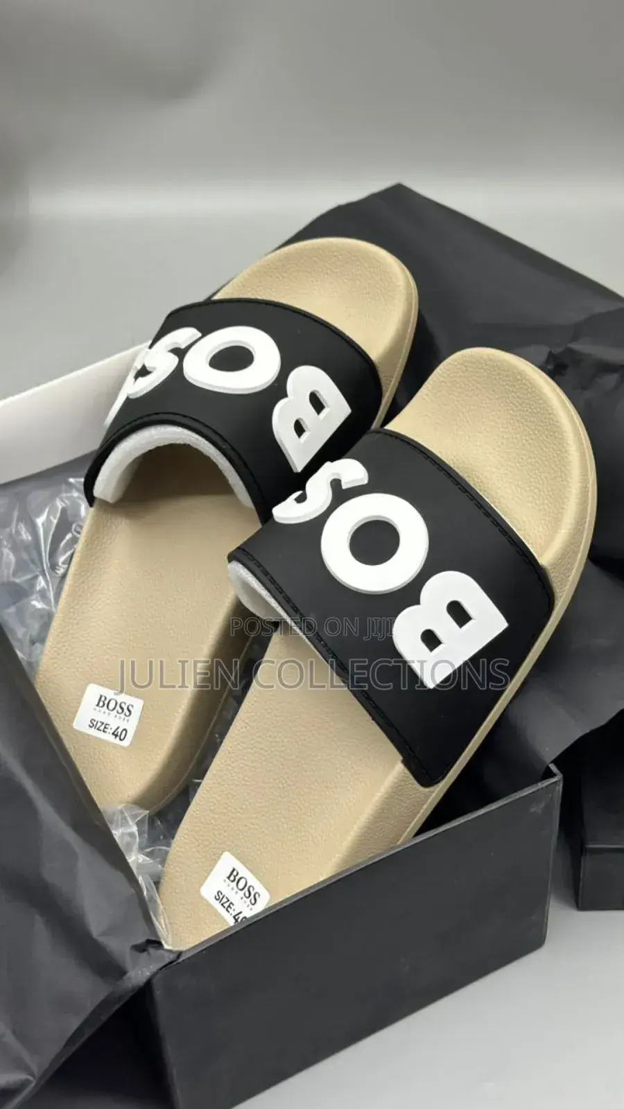 Original Boss Slides Black White