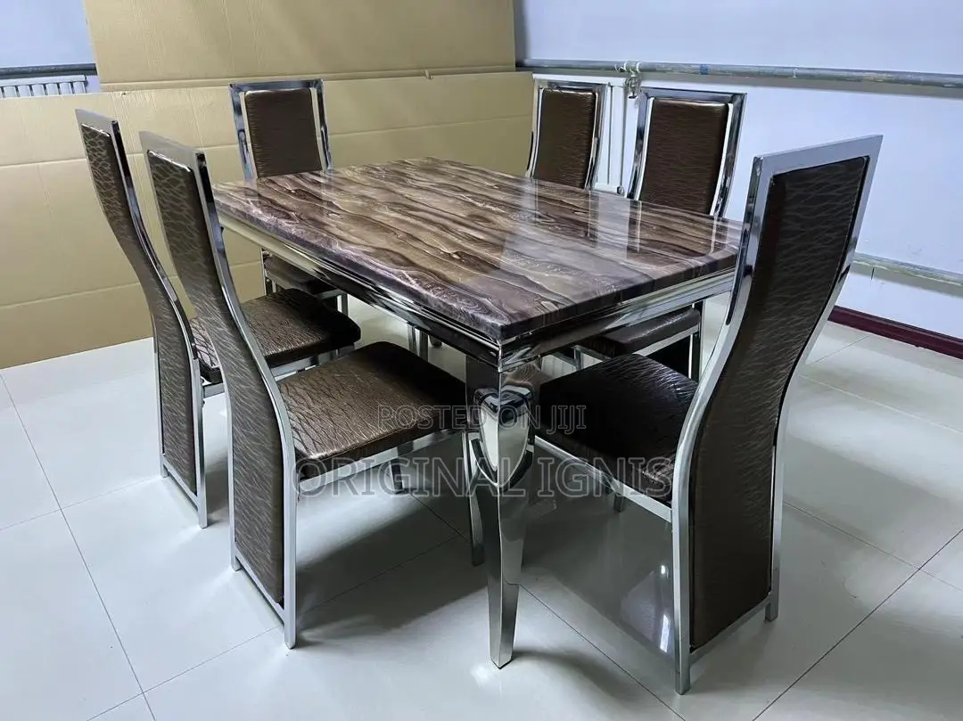 Marble Dinning Table With 6 Chairs