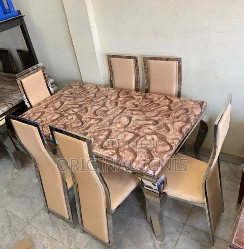 Marble Dinning Table With 6 Chairs
