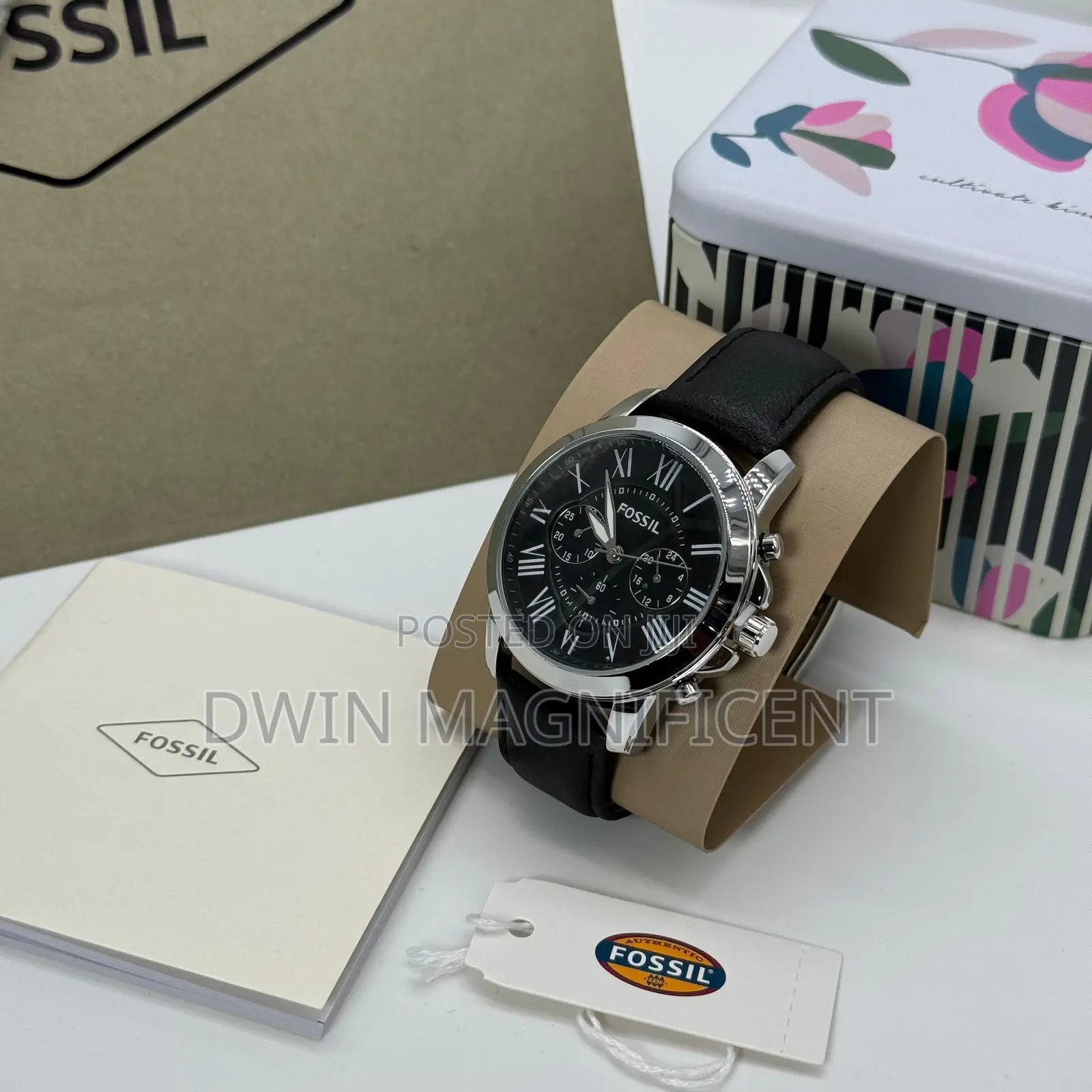Original Fossil Men’S Chronograph Watch – Leather