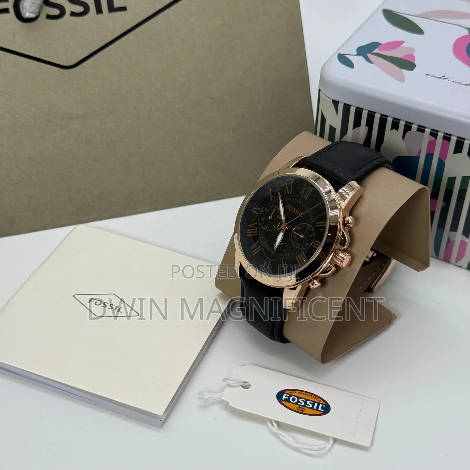 Original Fossil Men’S Chronograph Watch – Leather