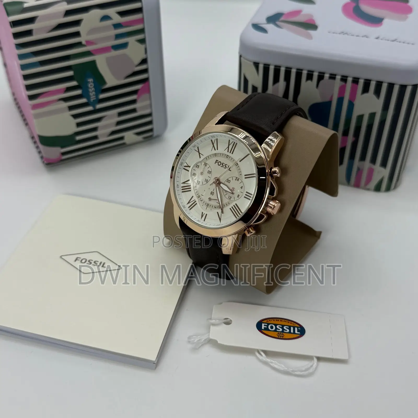 Original Fossil Men’S Chronograph Watch – Leather