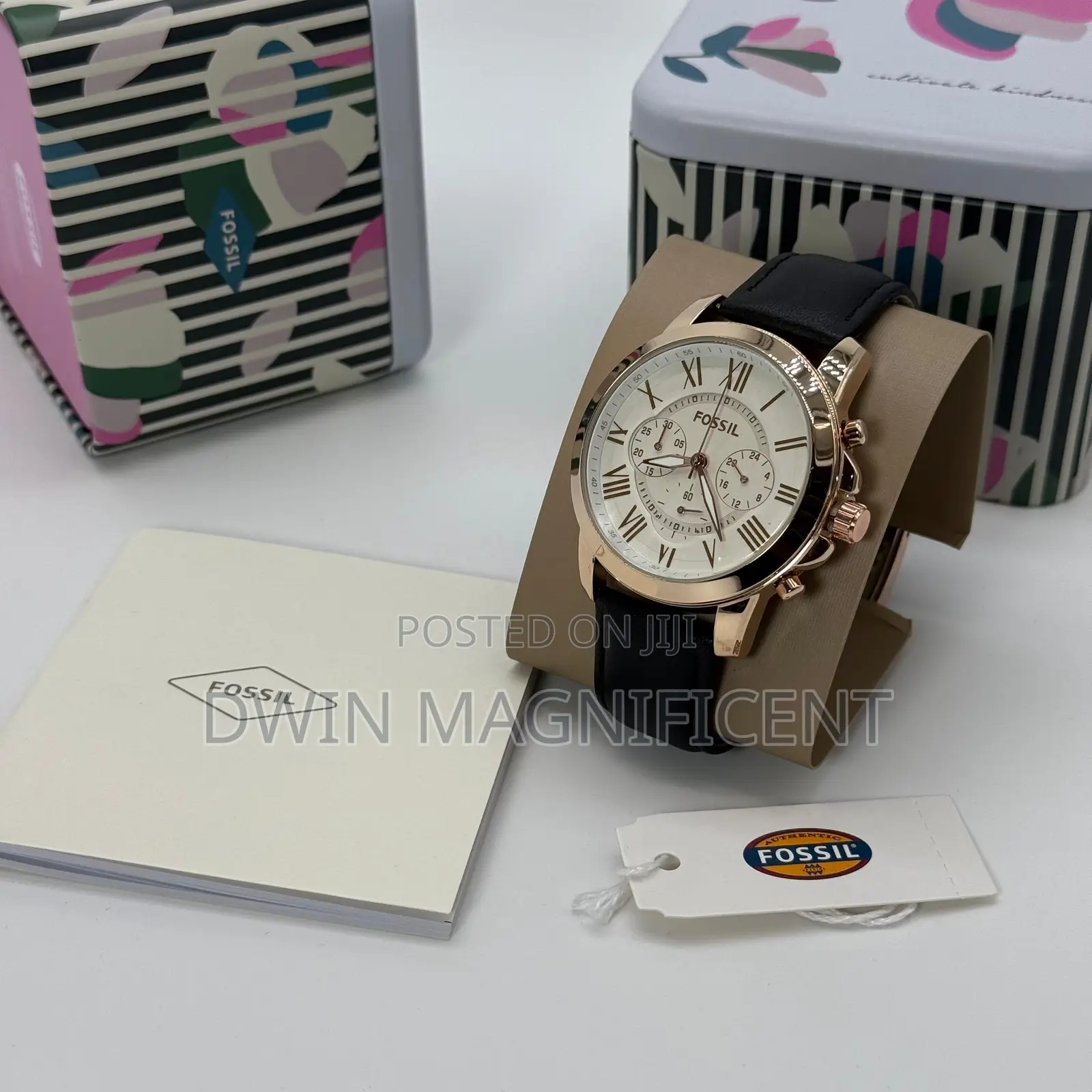 Original Fossil Men’S Chronograph Watch – Leather