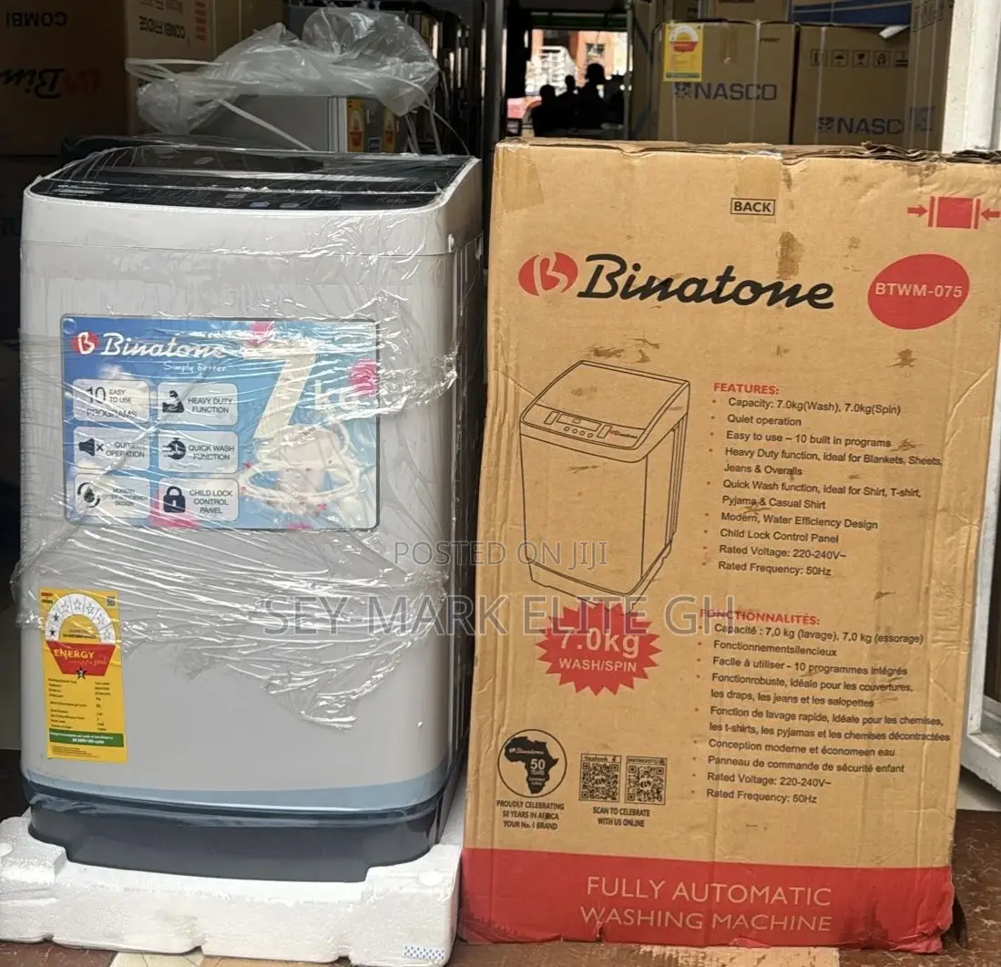 7kg Binatone Fully Automatic Washing Machine
