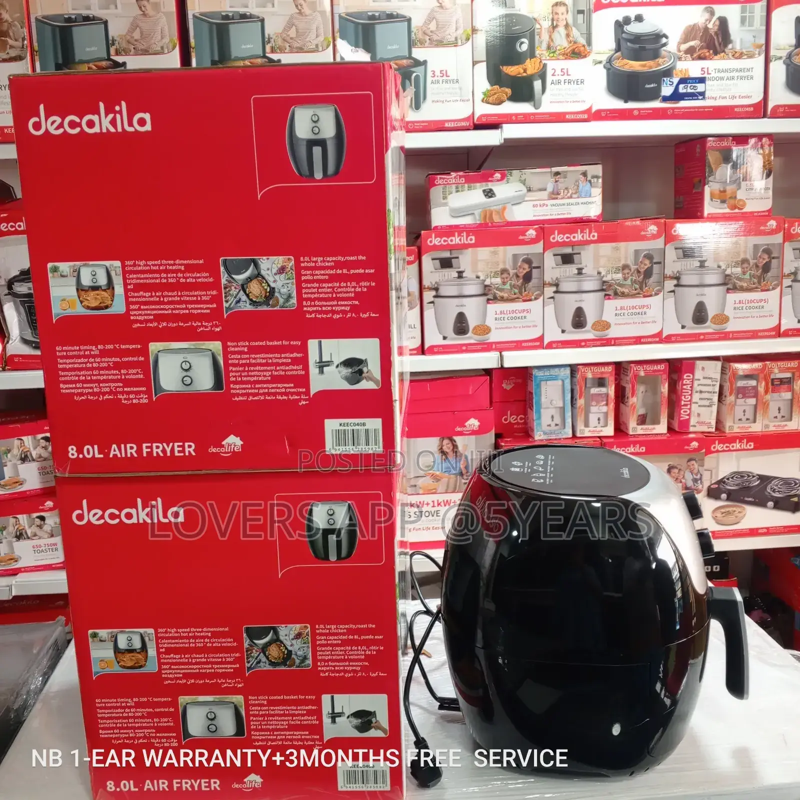 Farcical 8.0l Decakila Air Fryer Decakila Air Fryer